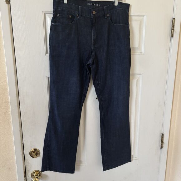 Mott and Bow Men Straight Mosco Jeans 33x30‎ Relaxed Comfort Stretch Light Wash - Picture 2 of 11
